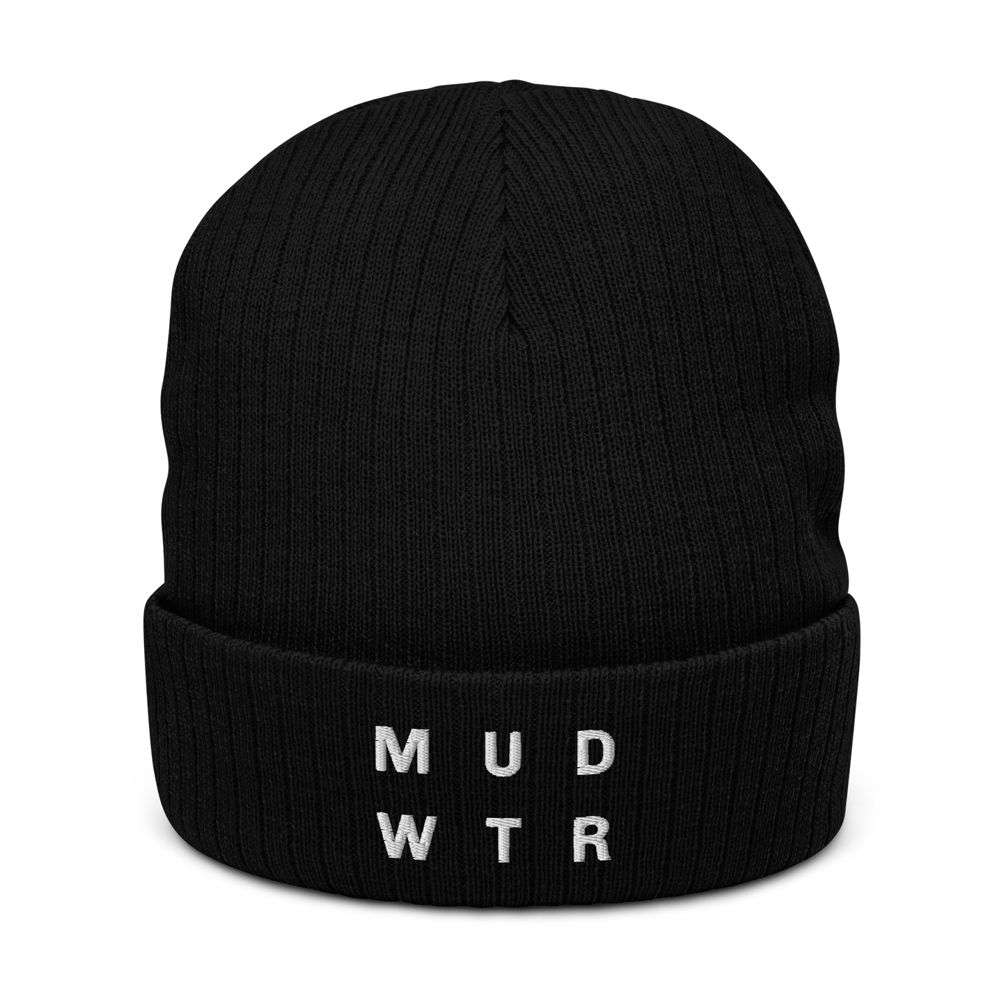 mud-wtr-beanie-s8 ribbed-knit-beanie-black-front-6478f6ebce068.png